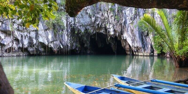 A scenic view of the mesmerizing Underground River in Palawan, Philippines.