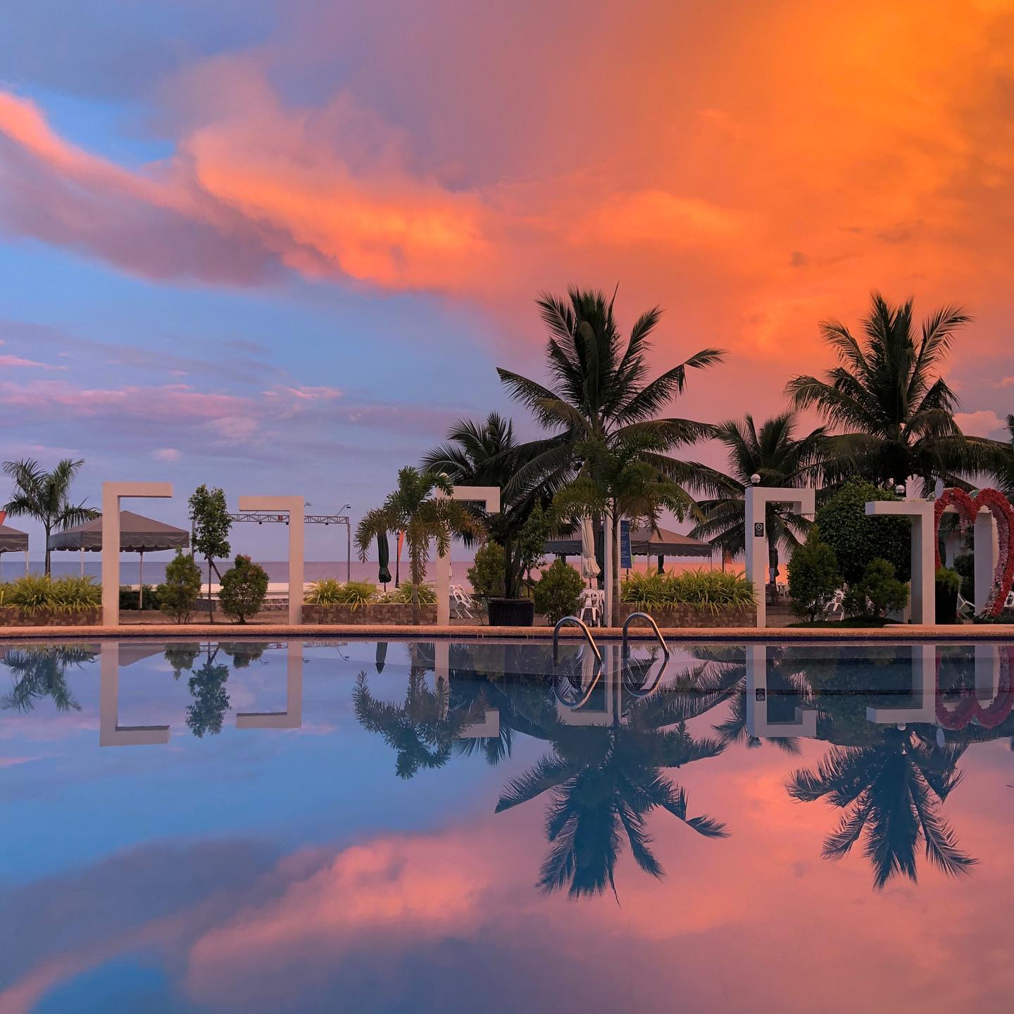 Cebu North Coast Beach Resort Pool at Night Time