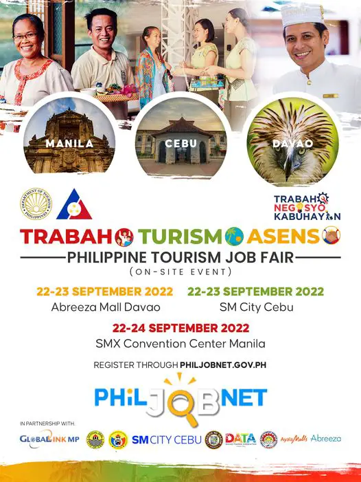 Infographic PHILIPPINE TOURISM JOB FAIR 2022 | September 22-24