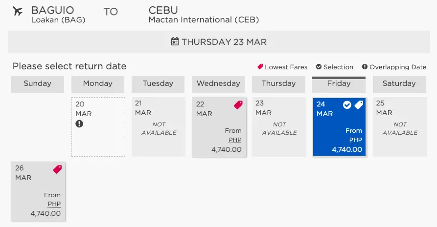 Baguio to Cebu Air Ticket Price
