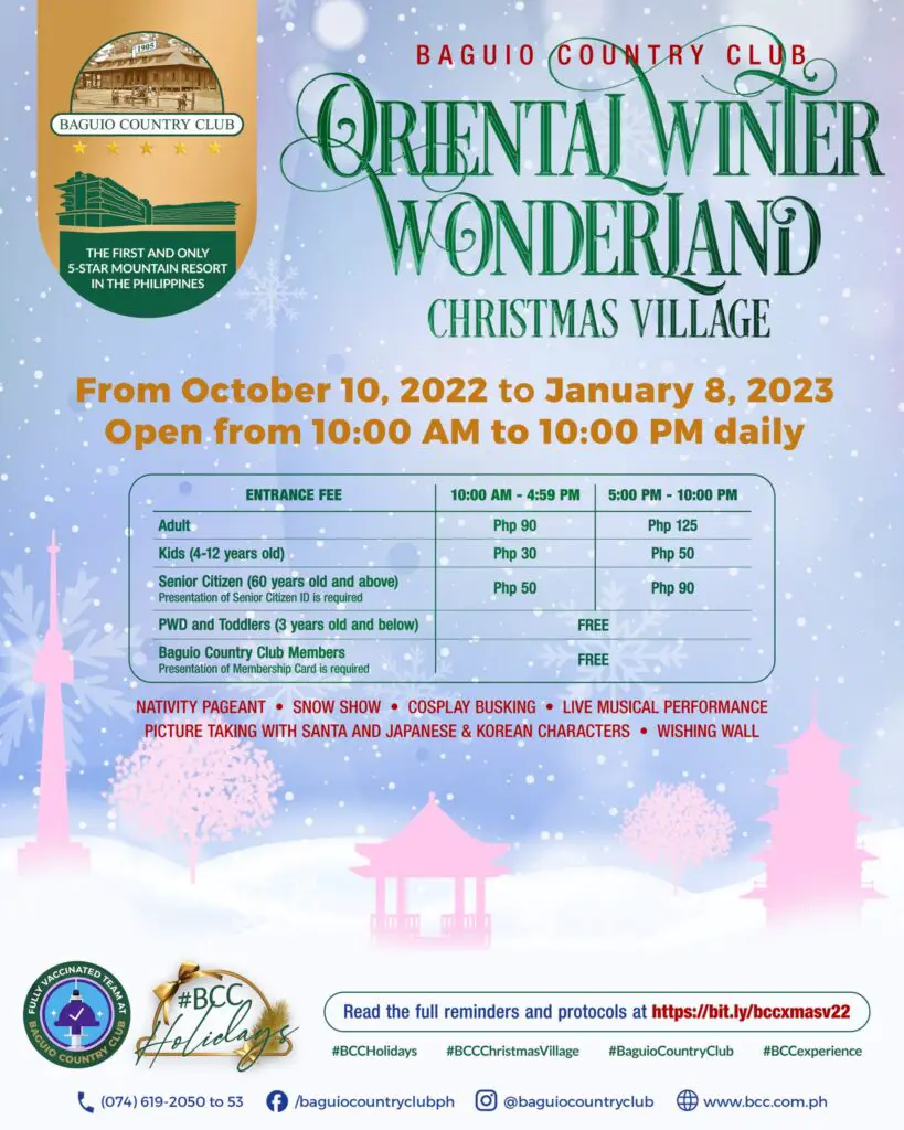 BCC Christmas Village Opening Hours