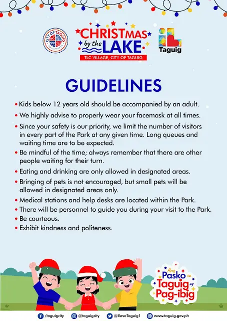 Christmas By The Lake Guidelines