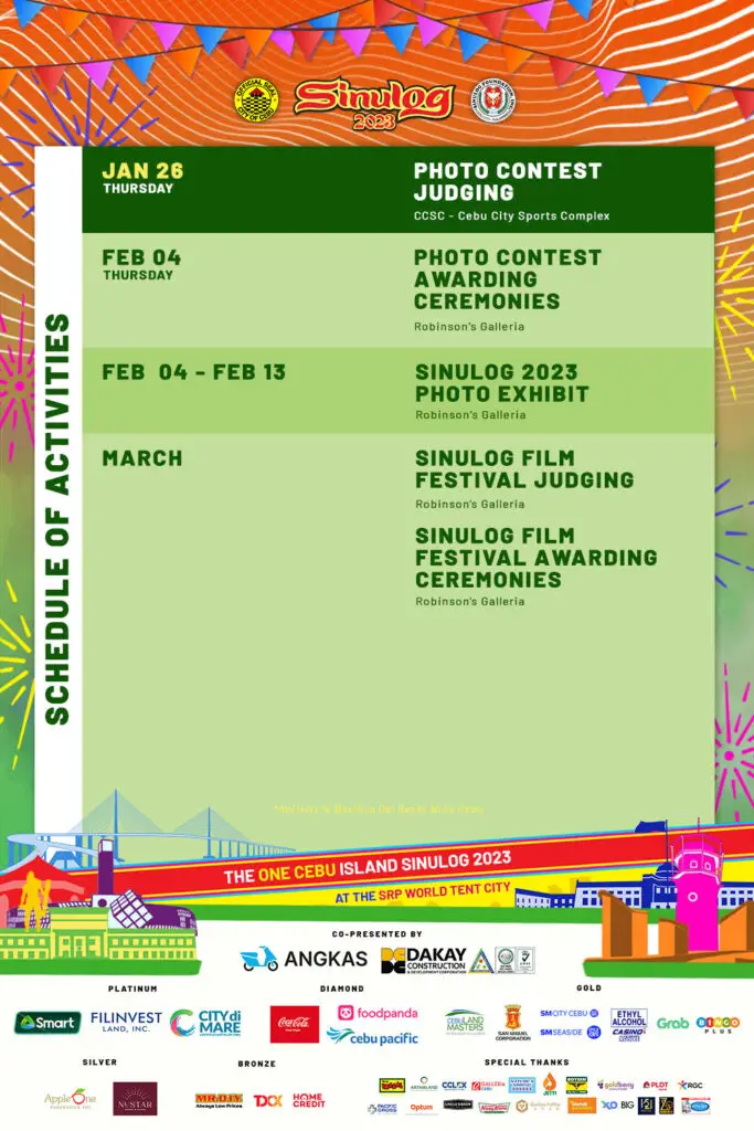 Official Event Calendar for the Sinulog Festival in 2023