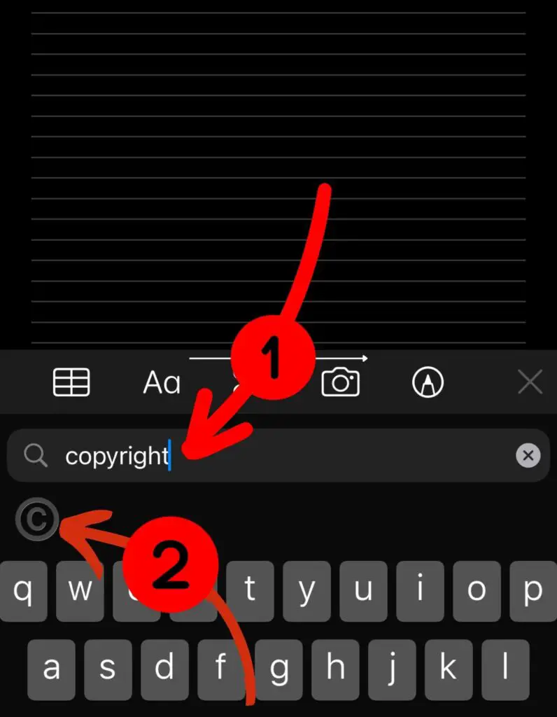 Copyright Symbol on iOS Keyboard