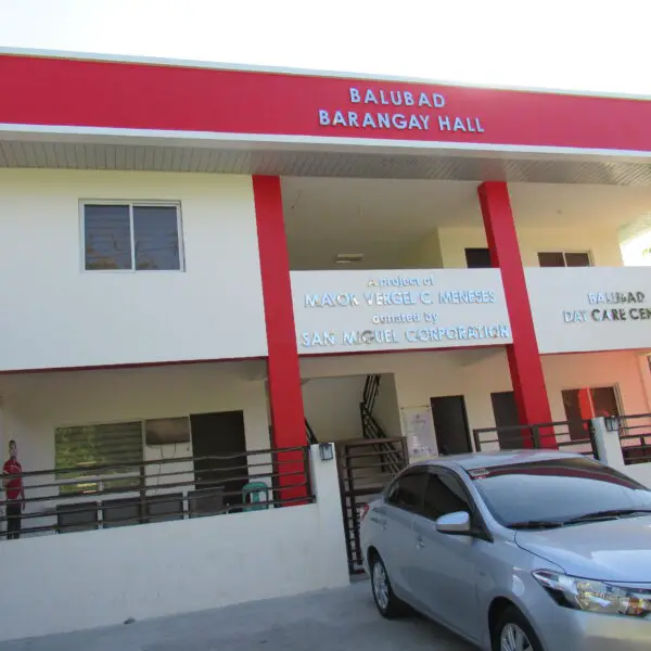 A view of the local barangay hall building.