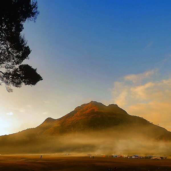 Majestic view of Mount Apo, the highest peak in the Philippines.